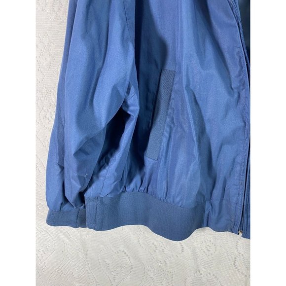 Grey Stone Limited Mens Blue Lined Bomber Jacket Zip Front Sz 3XB - Picture 9 of 9